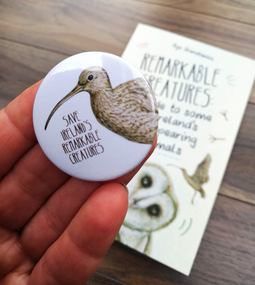 Aga Grandowicz_Remarkable Creatures: a guide to some of Ireland’s disappearing animals_curlew badge.