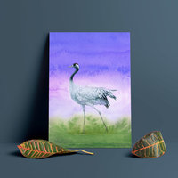 Common crane – A4 Art Print