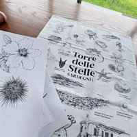 Torre delle Stelle Tea Towel – Illustrated Sardinian Nature & Culture
